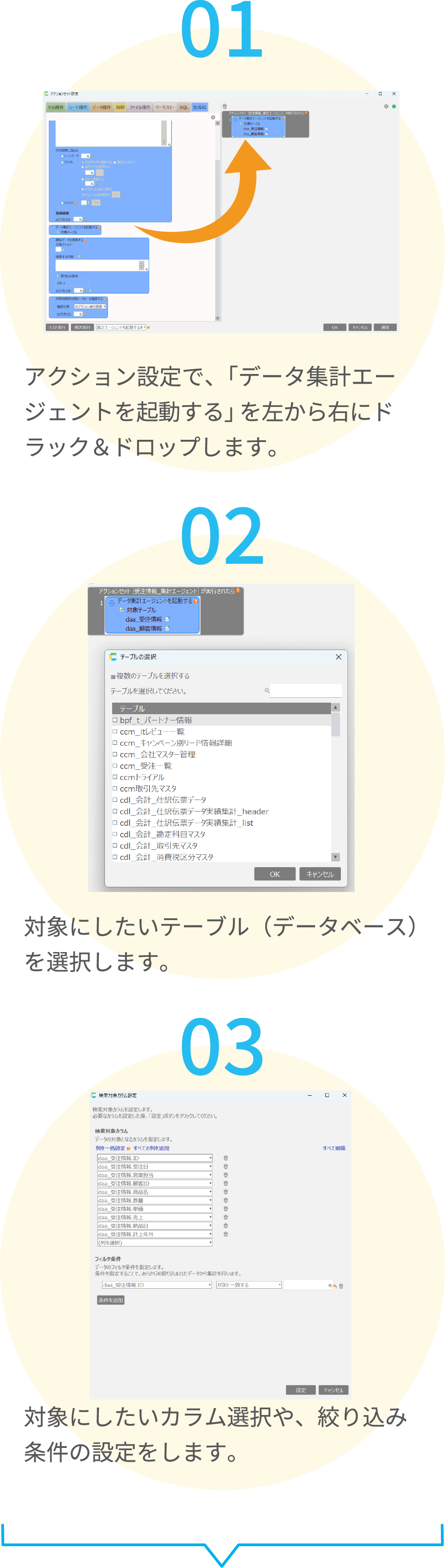 複数のデータベースを組み合わせて「予算実績管理表」を自動作成