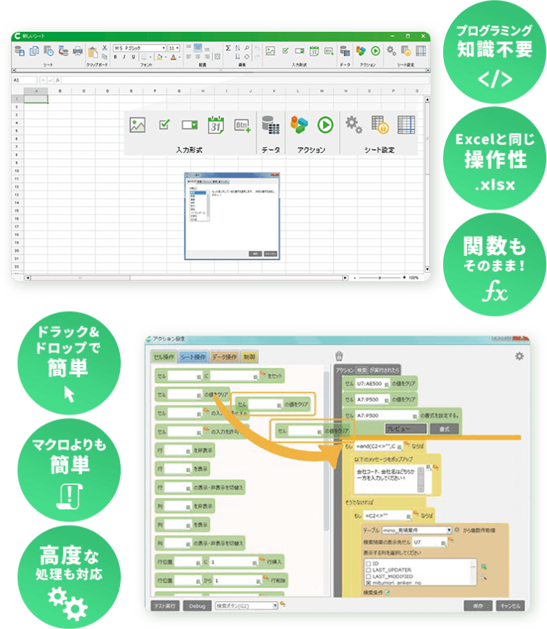 CELFの画面レイアウト