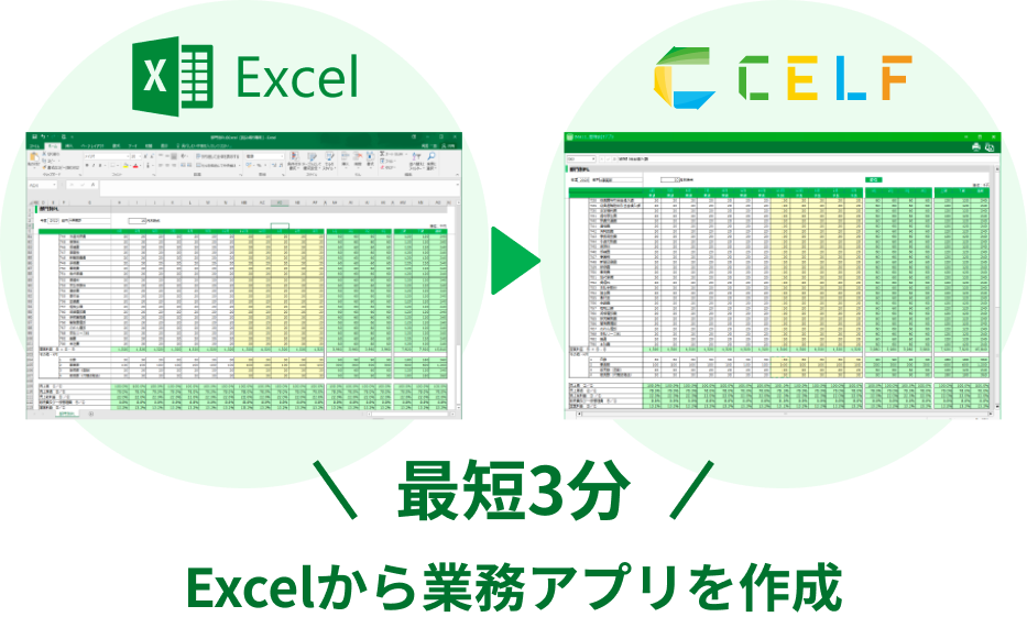 最短3分 Excelから業務アプリを作成