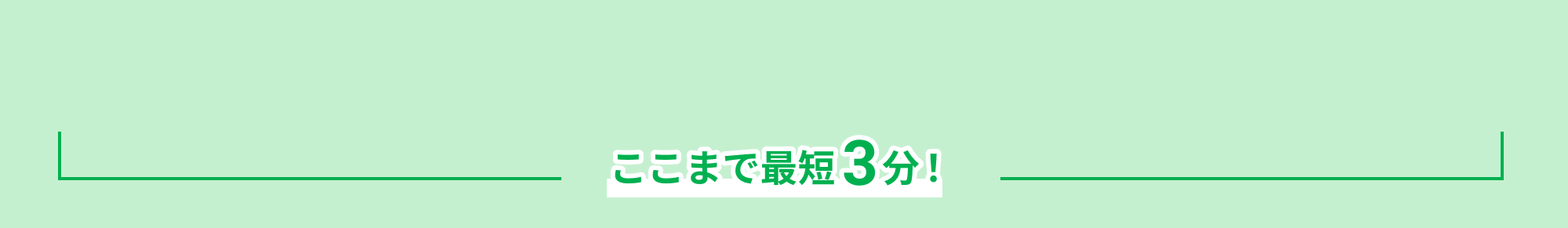 ここまで、たったの3分！