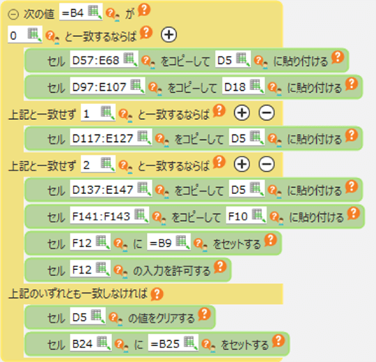 CELF値による処理の分岐設定画面