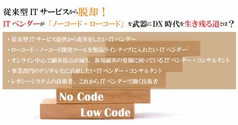 従来型ITサービスから脱却！ITベンダーが「ノーコード・ローコード」を武器にDX時代を生き残る道とは？