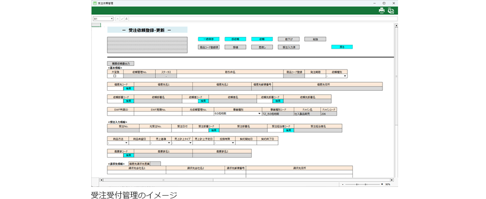 受注受付管理のイメージ